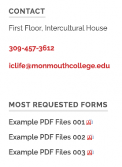 Office Sidebar Contact Info