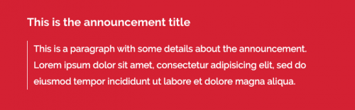 Office announcement box