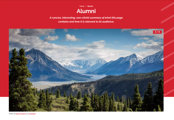 Core Landing Page Header Gallery